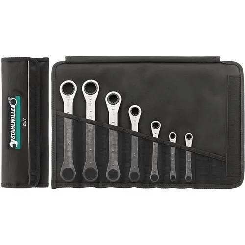 Stahl.juego llaves carra.est.pla. 7 pz.1/4 a 15/16