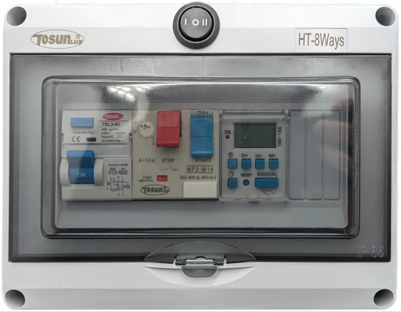 Cuadro eléctrico básico para piscina (solo motor) (0,5 cv (2,5-4a))