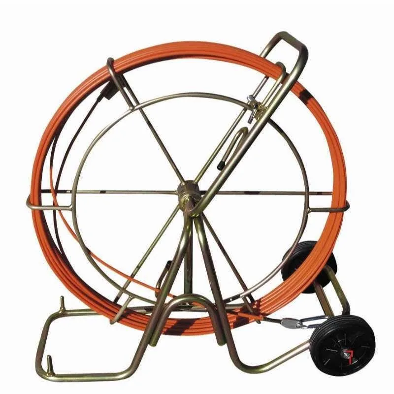 Guía pasahilos fibra de vídrio autoenergética con contenedor de ø 900 mm con ruedas (largo 60 m; ø 9 mm) atm pasahilos 770960