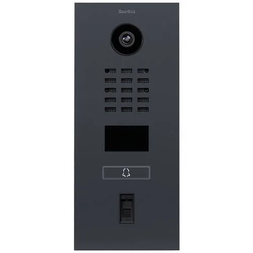 Porta video ip 1 campanello da incasso lettore di impronte - doorbird d2101fv antracite