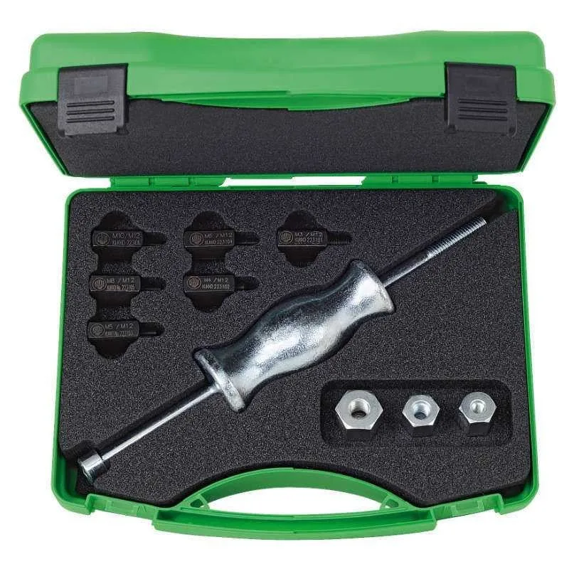 Juego extracción de piezas roscadas con martillo deslizante (rosca ga y vm) kukko ks-22-02
