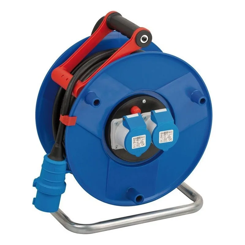 Brennenstuhl 1182760 enrollacables garant® ip44 h07rn-f3g2,5 con tomas cee y cable de 25 m