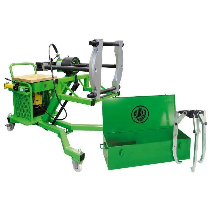 Kukko goliath-300 extractor + separador de rodamientos hidráulico móvil (30 t / 20 t)