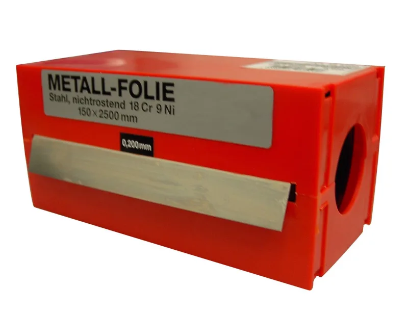 Rollo fleje calibrado 2.5 m x 150 mm inox (espesor 0,02 mm) vogel 465020