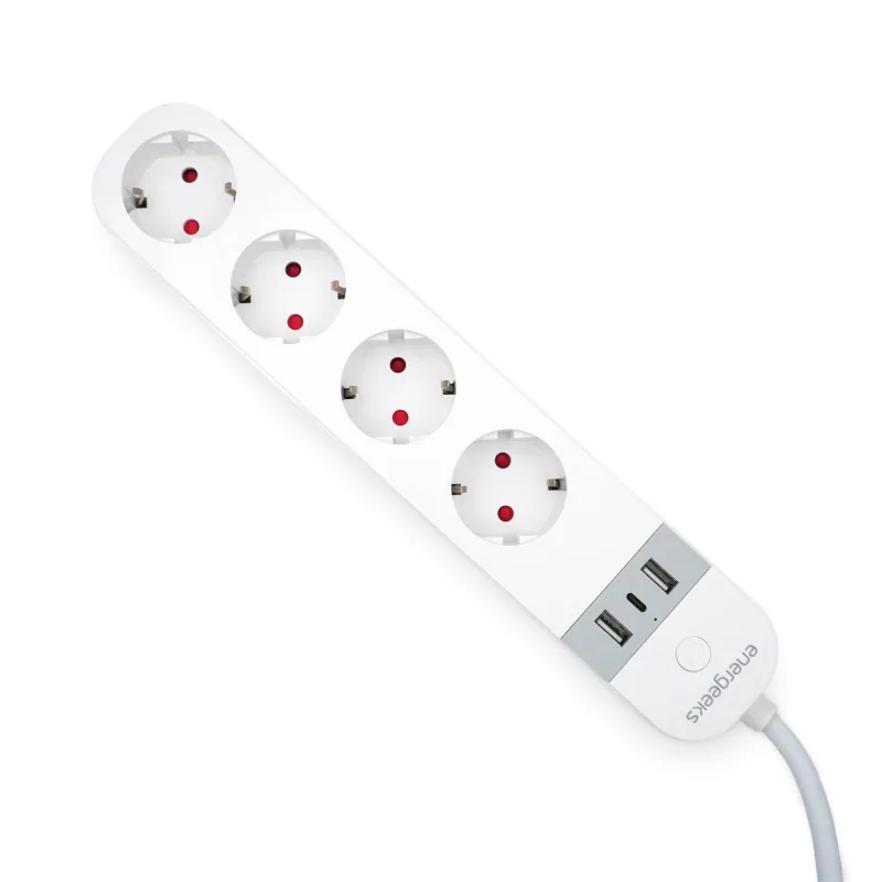 Base múltiple wifi 4t+2xusb+1xusb-c medidor de consumo y programable energeeks