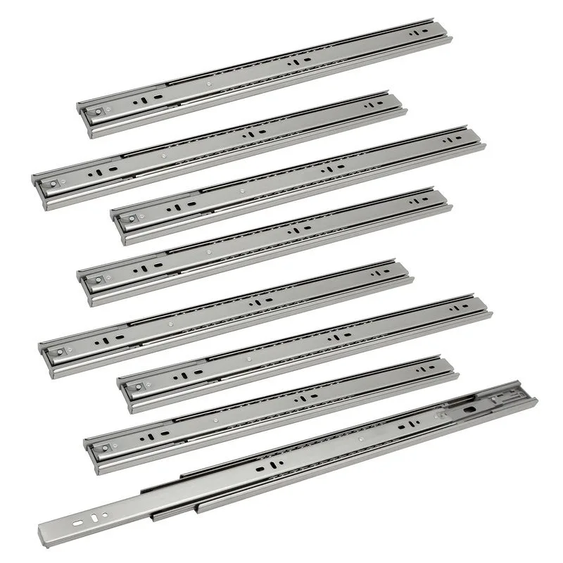 Deslizadores de cajón deslizamiento de bola de cierre automático 45 mm extensión completa 300 mm deslizamientos de cajón 8 piezas