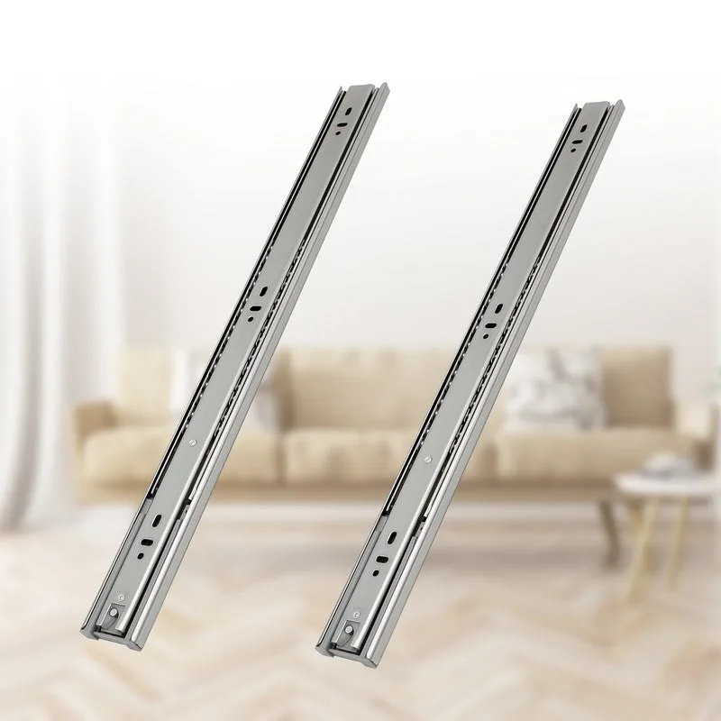 Deslizadores de cajón deslizamiento de bola de cierre automático 45 mm extensión completa 350 mm deslizamientos de cajón 6 piezas