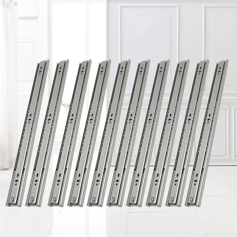 Deslizadores de cajón 45 mm deslizamiento de servicio pesado de extensión completa deslizador de rodamiento de bolas estrecho 350 mm 20 piezas