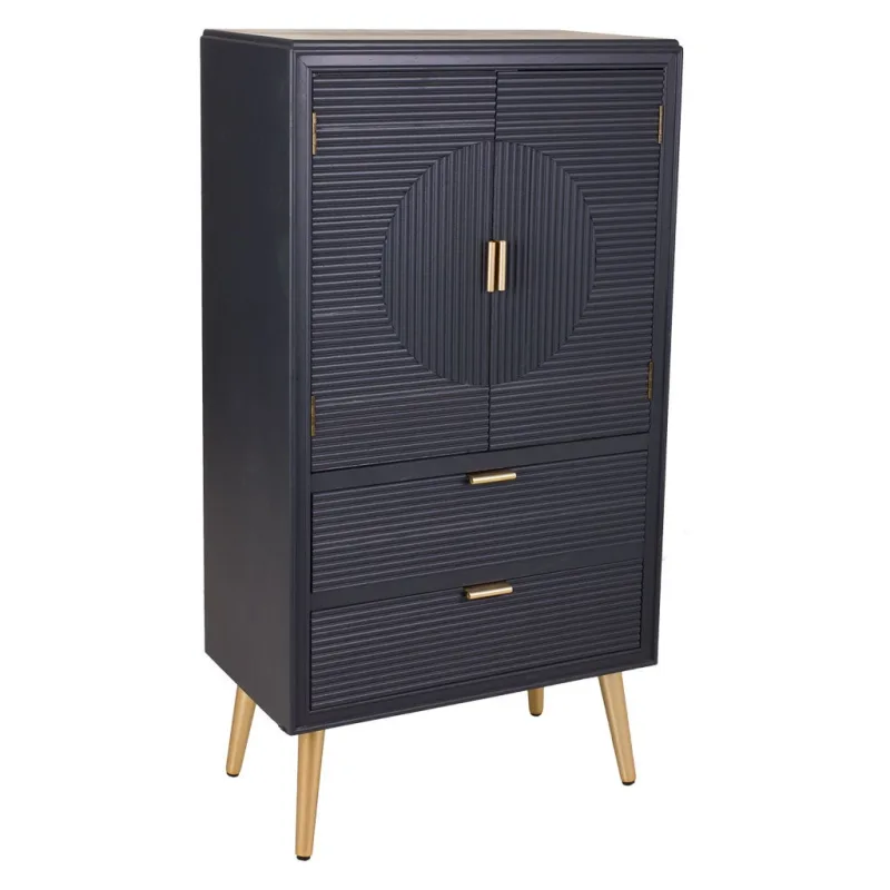 Armario de madera gris oscuro 62x36.5x118