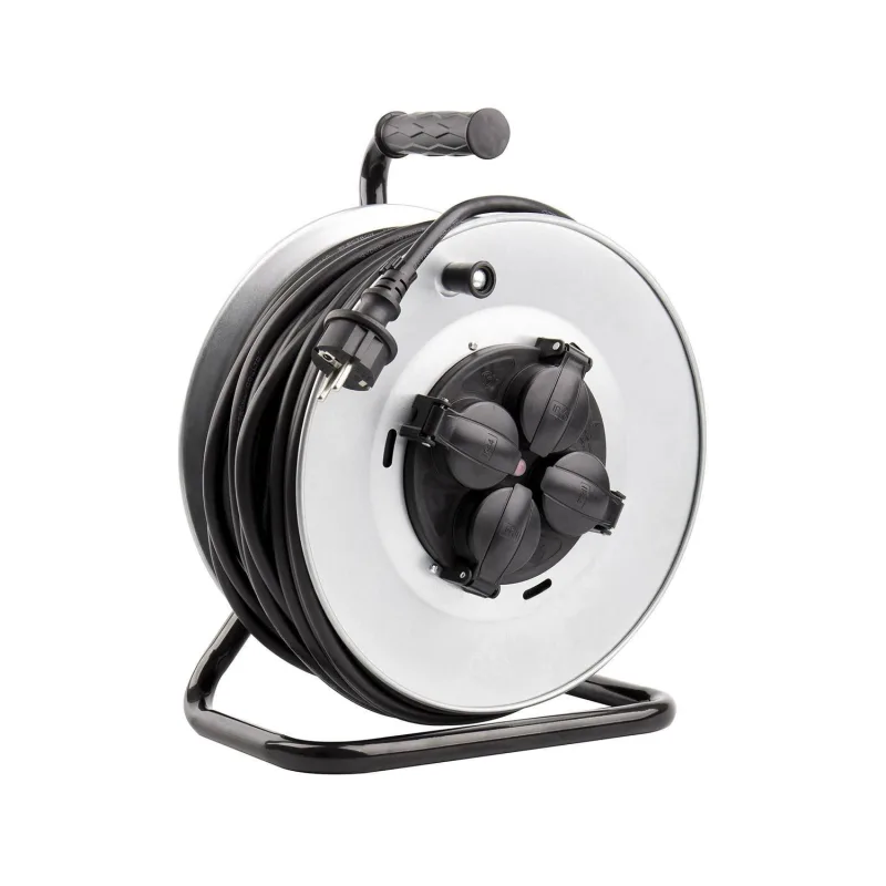 Ledkia carrete alargador de cable 50m 3x1.5mm ip44 gris