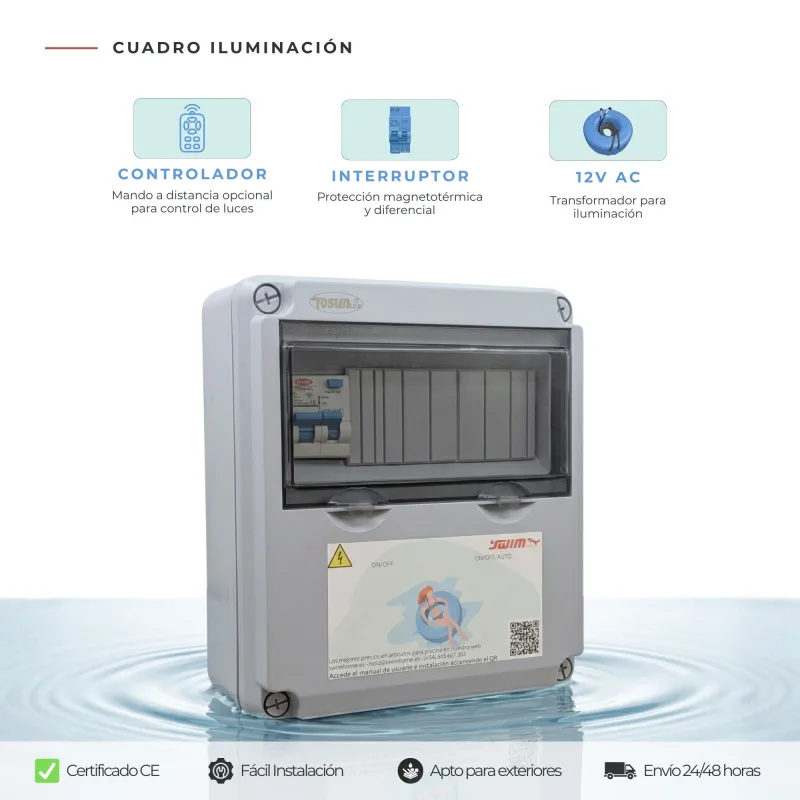 Transformador 300w 12v/ac apantallado caja ip65 control remoto