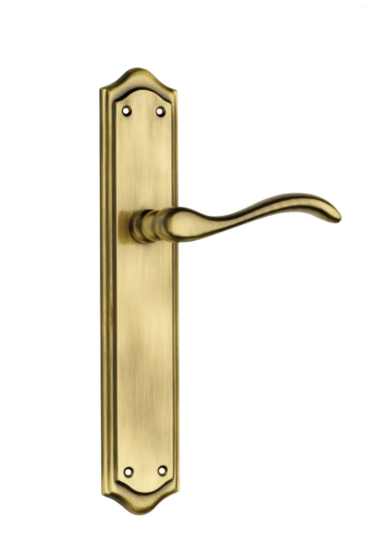 Manilla de placa para puerta de latón, bronce