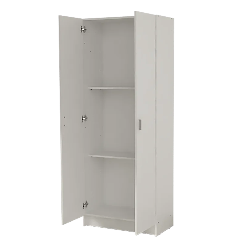 Armario despensero alto 175x68.5x37 cm para uso interior blanco 2 puertas