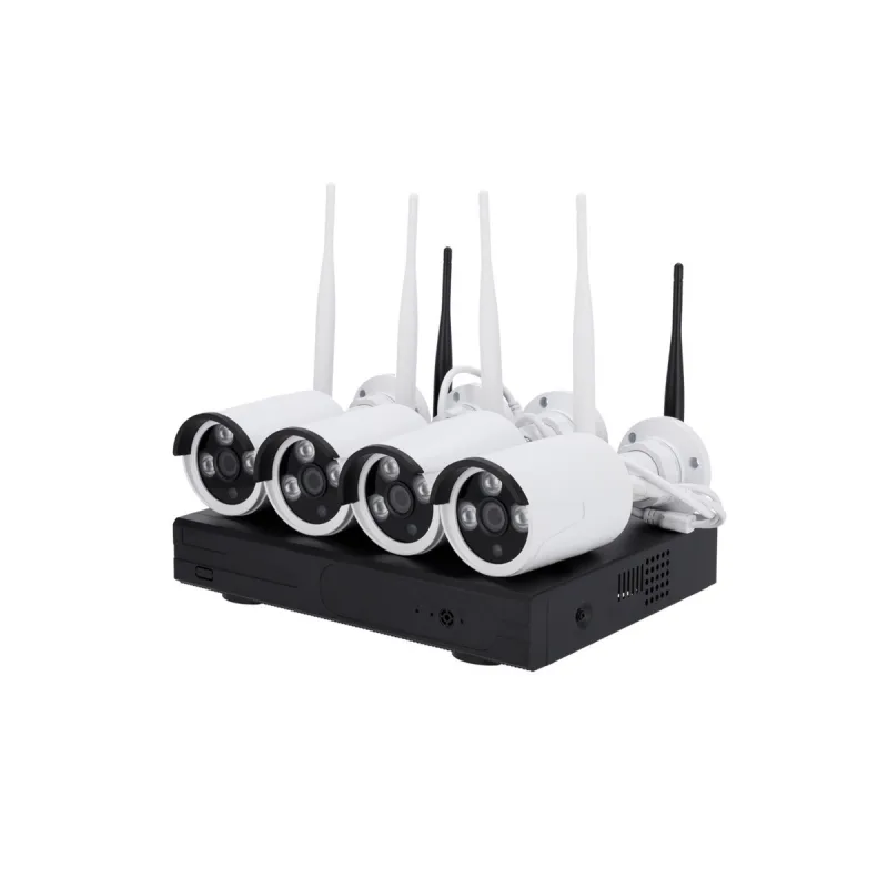 Kit de videovigilancia wi-fi con 4 cámaras ip tubulares de 3 mp