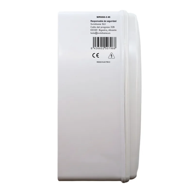 Cuadro eléctrico piscina con clorador transformador 50w hasta 0,5 cv reloj