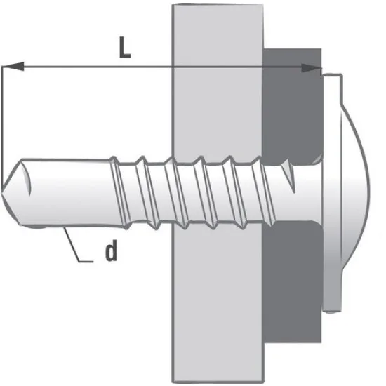 Caja de 500 tornillos autoperforantes scell-it de cabeza redonda galvanizada - ph2 - 4,2 x 32 mm - trlc42032