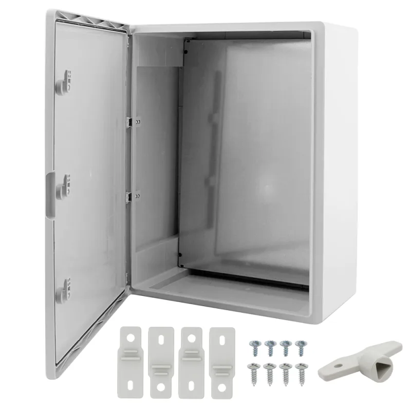 Armario de distribución con placa de montaje galvanizada, caja industrial de control vacía abs con puerta protección ip65, tamaño 500x700x250