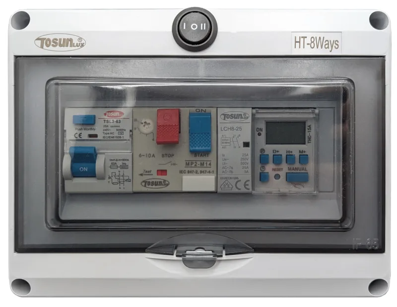 Cuadro eléctrico para piscina | contactor para motor de +2cv (max 14a)