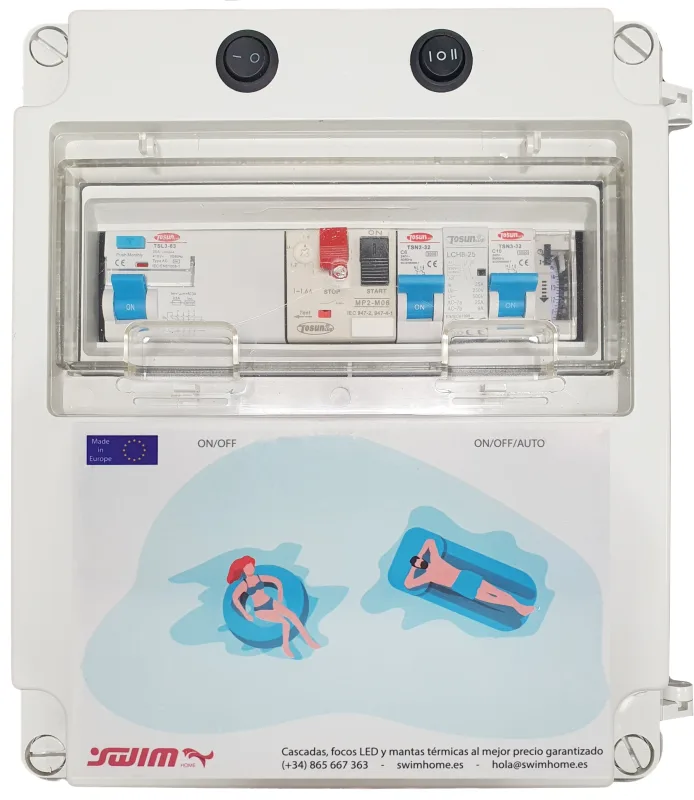Cuadro eléctrico piscina bomba 0.5cv con contactor| guardamotor