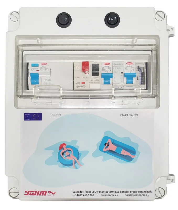 Cuadro eléctrico trifásico piscina contactor | guardamotor bomba 14a