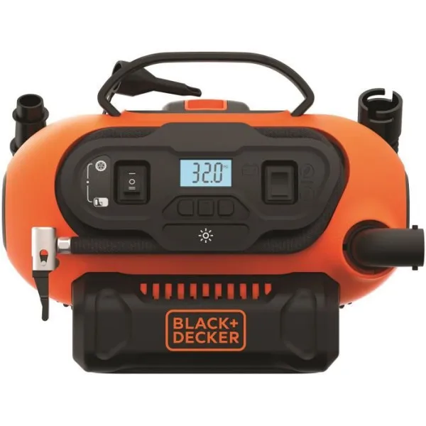 Black + decker bdcinf18n-qs inflador-compresor con o sin cable - batería de 18 v / cable de 220 v - 11 barras / 160 psi - 3 agu