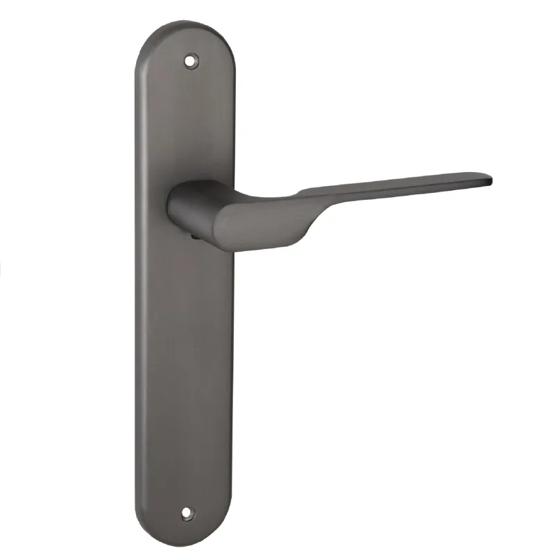 Manilla de placa de puerta de zamak barnizado 250x47mm