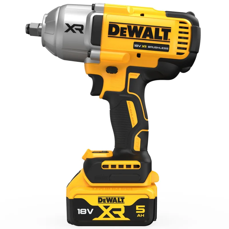 Aprietatuercas a batería dewalt 18v brushless - 2 baterias :2 baterías xr li-ion 5ah - cargador multi-voltaje xr, maletín tstak ii - dcf900p2t-qw