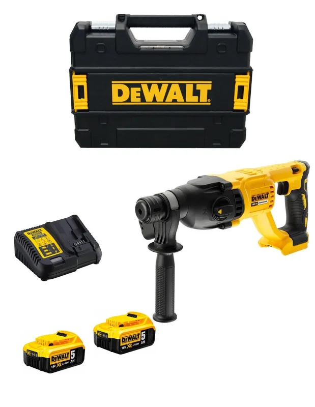 Martillo perforador dewalt dch133p2t (2 x 5,0 ah + dcb115 + tstak ii)