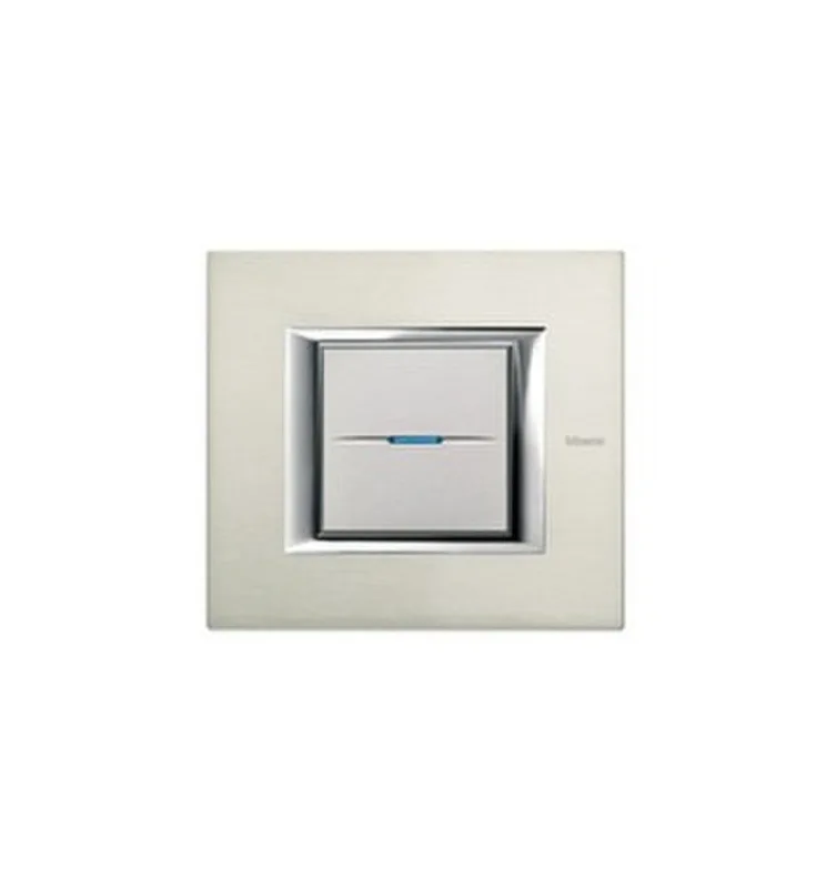 Placa 2 2 2 2 modulos axolute aluminio pulido - bticino