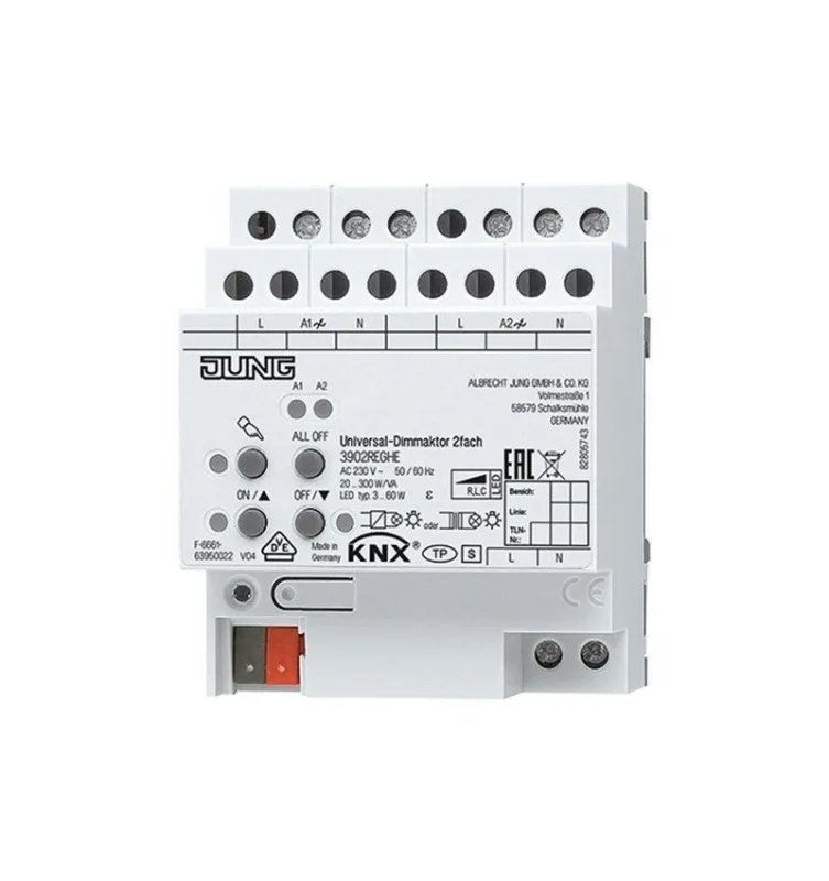 Actuador dimmer regulador velocidad knx 2 canales - jung