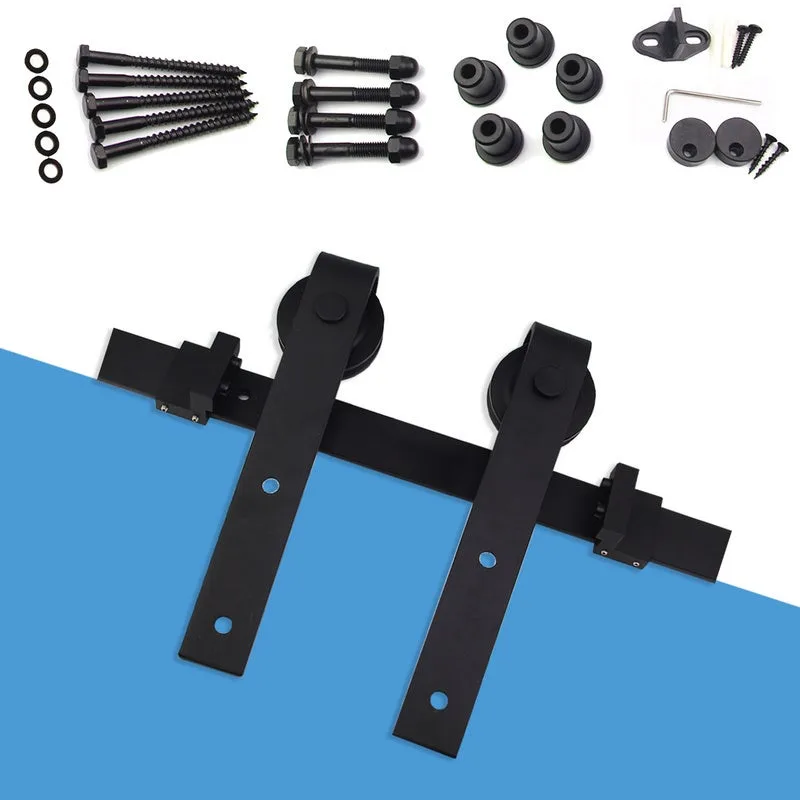 Schiebetürsystem montageset laufschiene holztür schiebetürbeschlag 183/200cm