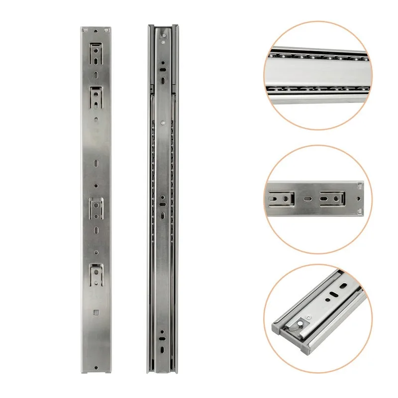 Correderas de cajón corredera de extensión completa corredera de alta resistencia corredera telescópica guía de bolas 45 mm 350 mm 10 piezas