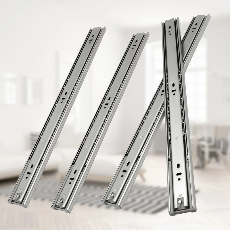 Guías para cajón guía de extensión completa guía para servicio pesado guía telescópica guía de bolas 45 mm 550 mm 20 piezas