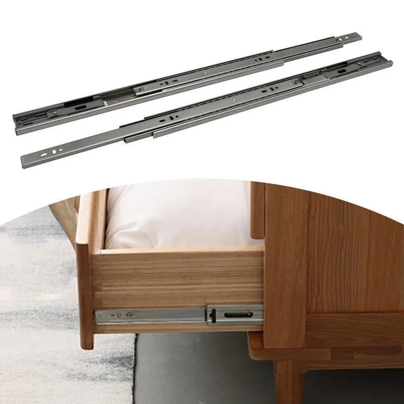Correderas para cajones corredera de extensión completa corredera de alta resistencia corredera telescópica guía de bolas 45 mm 350 mm 6 piezas