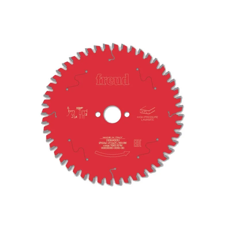 Hoja para sierra circular portátil freud - ø165 2,6/1,6 al20 z48 tp 0° - f03fs09866 -fr07h001h