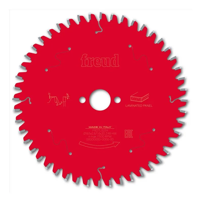 Hoja para sierra circular portátil freud - ø165 2,6/1,6 al20 z48 ba -5° - f03fs09800 -fr07l001h