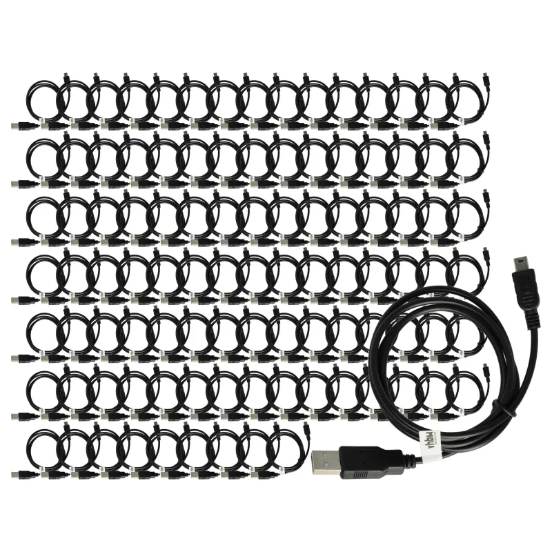 Vhbw cable datos usb cable carga (2 en 1) universal para todos los navegadores, gps - 100cm negro