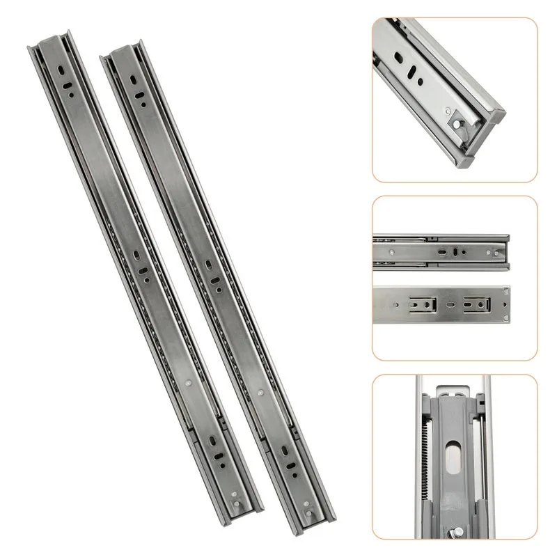 Correderas para cajones corredera de extensión completa corredera de alta resistencia corredera telescópica guía de bolas 45 mm 400 mm 10 piezas