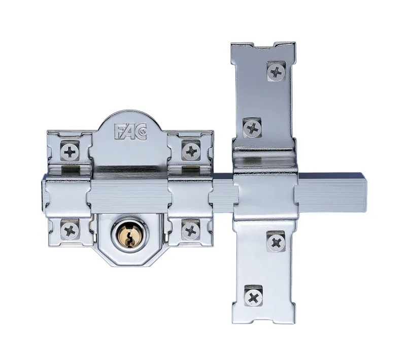 Cerrojo de seguridad fac 301l/80 llave-bombín de 80 mm ancho niquelado
