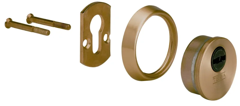 Escudo de seguridad e700 en latón mate