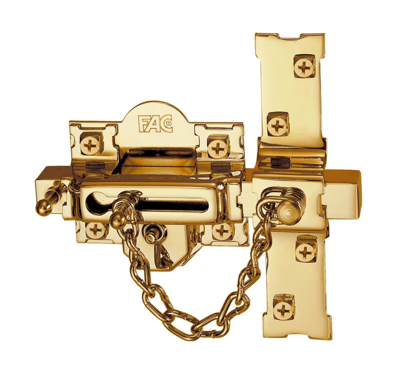 Cerrojo de seguridad fac 307r/80 llave-botón de 80 mm ancho dorado