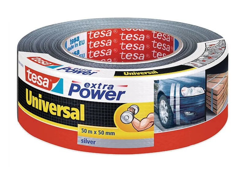 Cinta adhesiva de reparación extra power gris 50m x 50mm