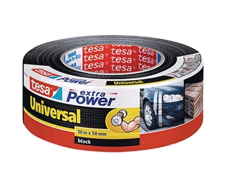 Cinta adhesiva de reparación extra power negro 50m x 48mm