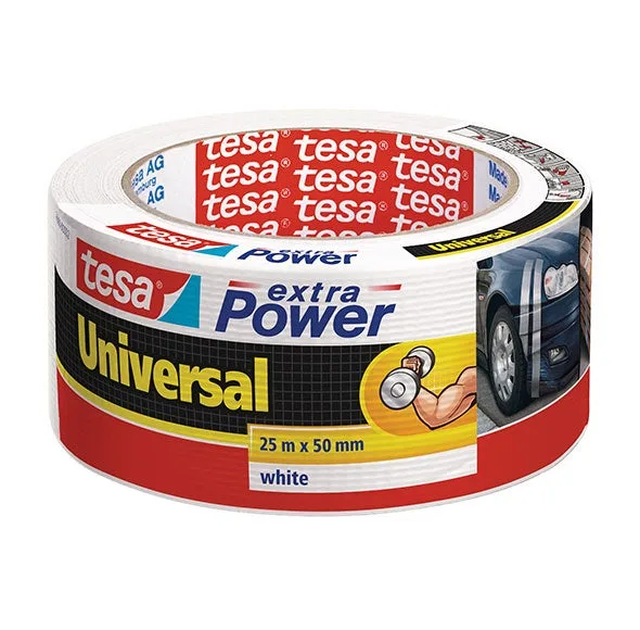 Cinta adhesiva de reparación extra power blanco 25m x 50mm