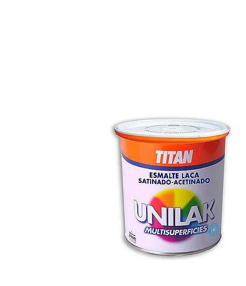 Esmalte de interior laca unilak titan color blanco satinado 4l para puertas, ventanas, radiadores y muebles