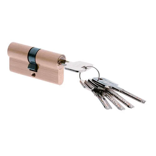 Bombin para cerradura de 30 + 30 mm amig latonado