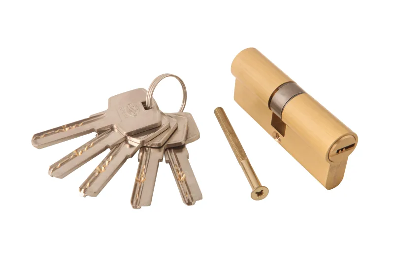 Bombin para cerradura de 35 + 35 mm amig latonado