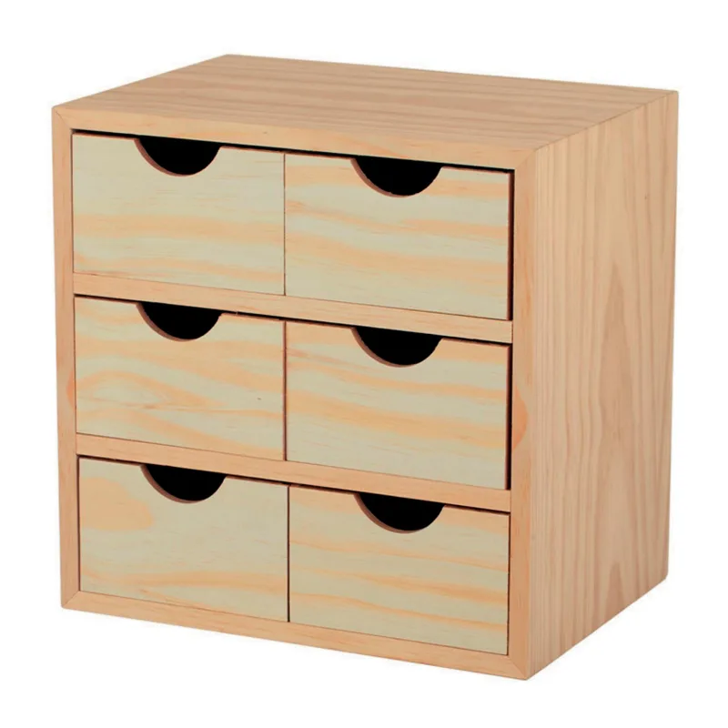 Cajonera de madera de 28x28x20cm y capacidad 11l
