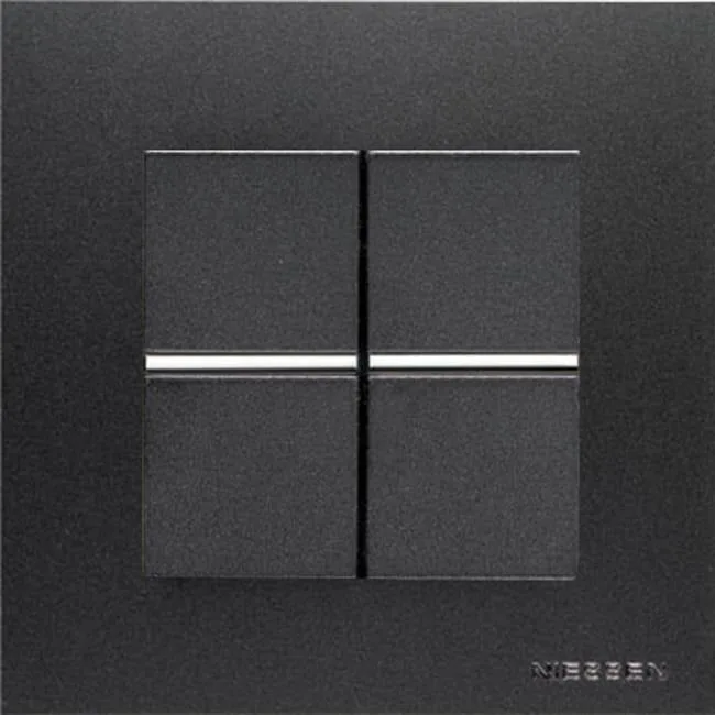 Interruptor doble niessen zenit antracita