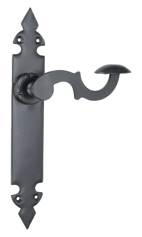 Manilla de placa para puerta bl-73143 de hierro en negro